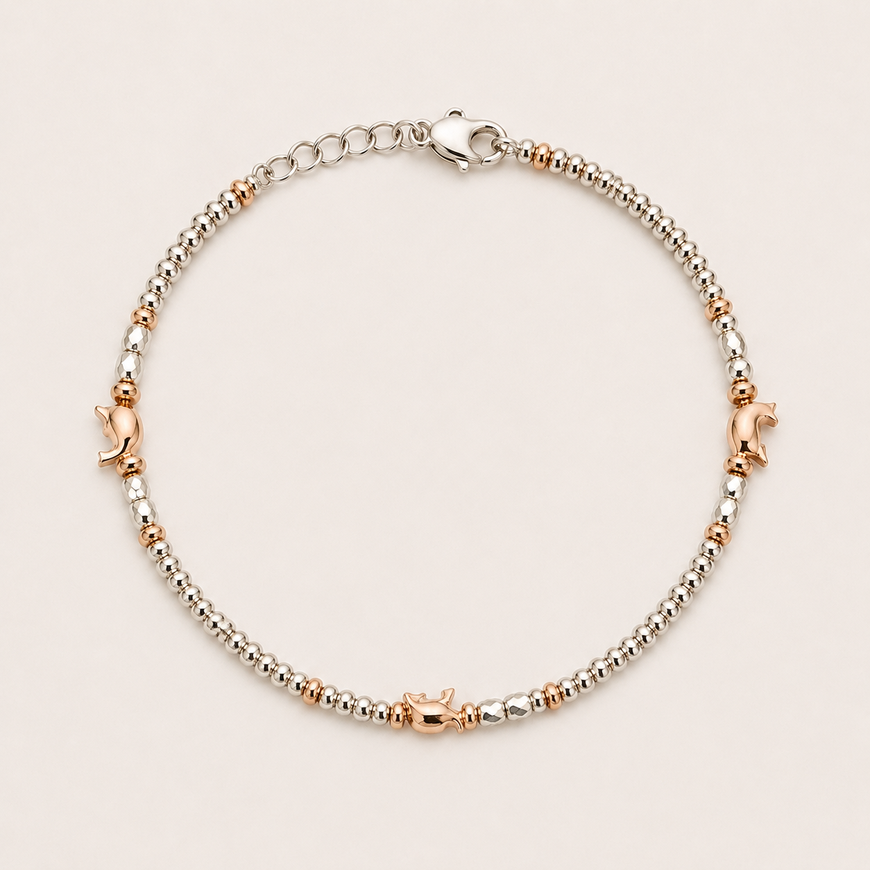 Bracciale in argento bicolore - immagine 2